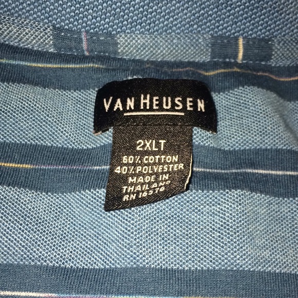 Van Heusen 2XLT Polo in Blues. - Picture 3 of 6